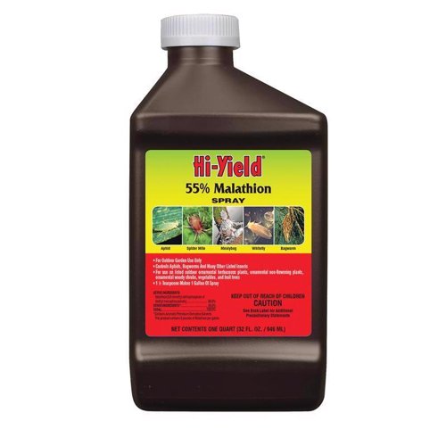 Hi-Yield 55% Malathion Spray Insect Killer Liquid Concentrate 32 oz