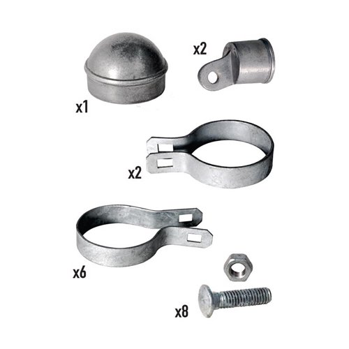 Yardlink 3 in. H Steel Chain Link Fence Corner Post Kit