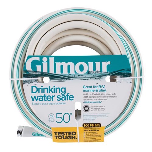 Gilmour Drinking Water Safe 5/8 in. D X 50 ft. L RV/Marine Hose
