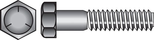 HILLMAN 1/4 in. D X 2-1/4 in. L Heat Treated Zinc Steel Hex Head Cap Screw 100 pk