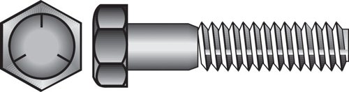 HILLMAN 5/16 in. D X 5-1/2 in. L Heat Treated Zinc Steel Hex Head Cap Screw 50 pk
