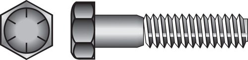 HILLMAN 5/16 in. D X 3-1/2 in. L Heat Treated Steel Hex Head Cap Screw 50 pk