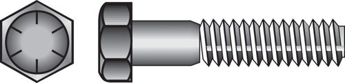 HILLMAN 5/16 in. D X 5 in. L Heat Treated Steel Hex Head Cap Screw 50 pk