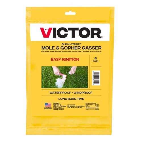 Victor Quick Strike Toxic Gasser Fog For Gophers and Moles 4 pk