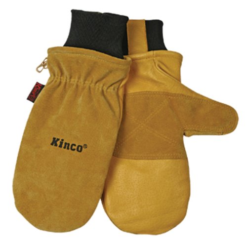 Kinco M Pigskin Leather Cold weather Black/Gold Mittens