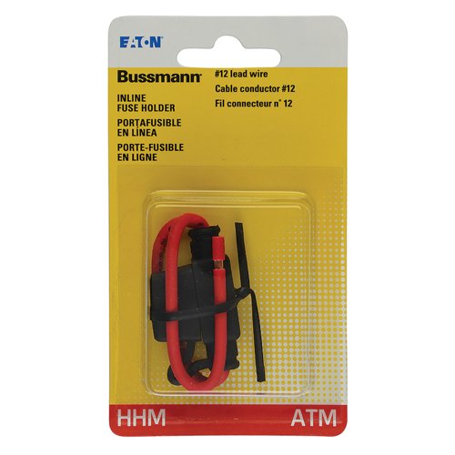 Bussmann 30 amps ATM Black In-Line Fuse Holder 1 pk