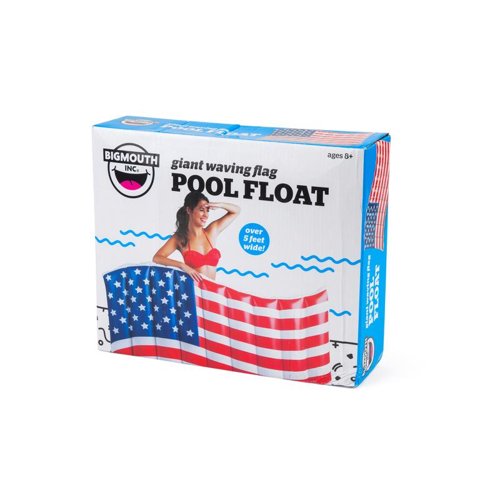 BigMouth Blue/Red/White Vinyl Inflatable Giant American Flag Pool Float