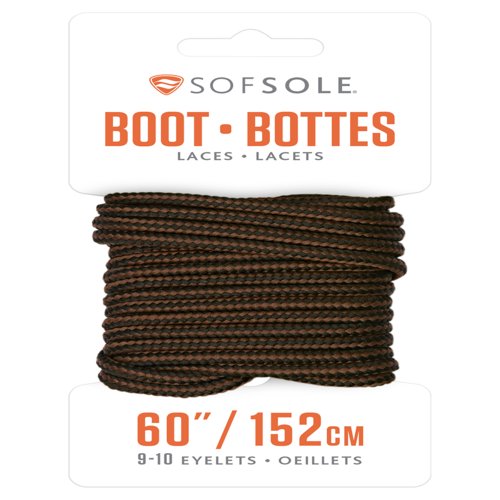 Sof Sole 60 in. Balck-Brown Boot Laces