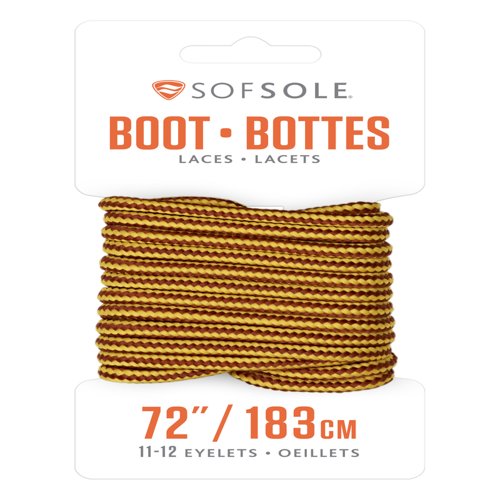 Sof Sole 72 in. Gold-Brown Boot Laces
