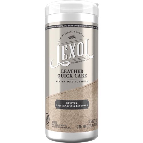 Lexol Quick Care Leather Cleaner and Conditioner 30 sheet Wipes