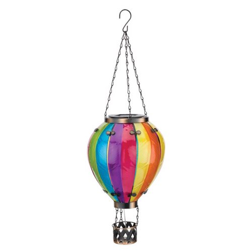 Regal Art & Gift Multicolored Glass/Metal 23.5 in. H X 7.5 in. L X 7.5 in. W Balloon Rainbow Lantern