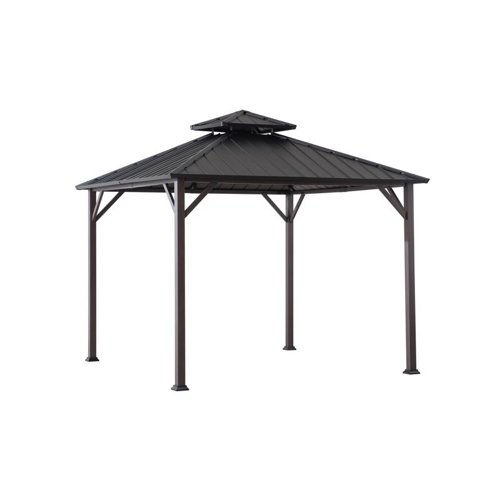 Living Accents Steel Hardtop Gazebo 10 ft. H X 10 ft. W