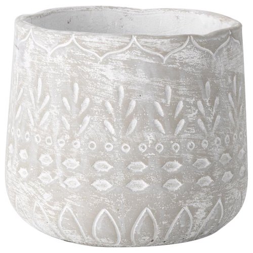 Sullivans Gray Cement 6.5 in. H X 7 in. L X 7 in. W Planter