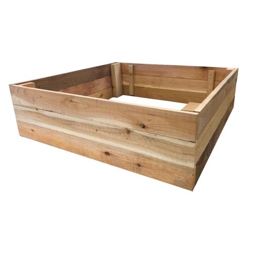 Real Wood Products 10.5 in. H X 36 in. W X 36 in. D Cedar Western Raised Garden Bed Natural