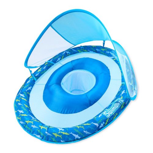 Swimways Blue/Pink Fabric/Mesh Inflatable Spring Baby Float