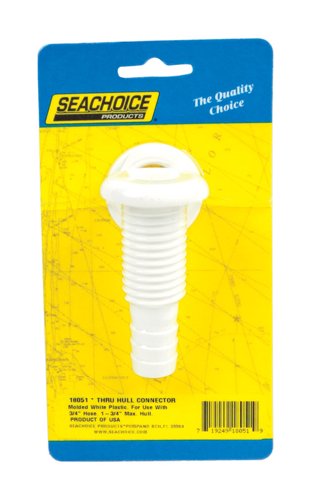 Seachoice Polished Plastic 3/4 in. W Thru Hull Connector 1 pk