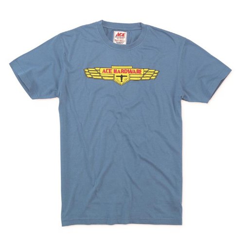 Ace Vintage Threads XL Short Sleeve Men's Crew Neck Captains Blue Tee Shirt