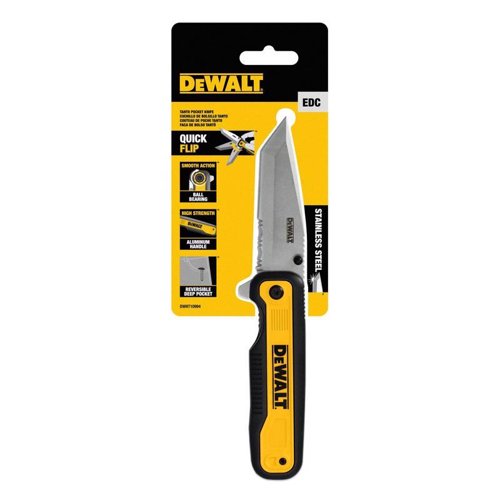 DeWalt Tanto Black/Yellow Stainless Steel 7.8 in. Pocket Knife
