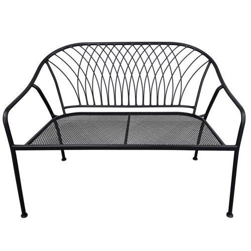 Living Accents Winston Black Steel Frame Stackable Bench