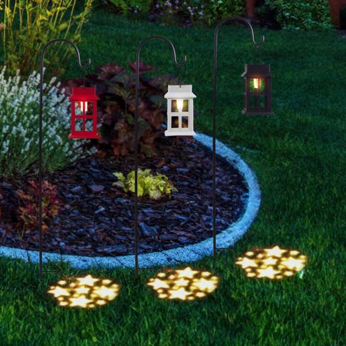 Alpine Multicolored Metal/Plastic 10 in. H Solar Garden Stake