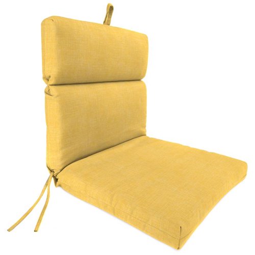 Jordan Manufacturing Yellow Polyester French Edge Chair Cushion 44 in. H X 22 in. W X 22 in. L