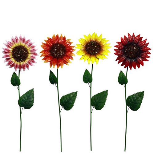 Alpine Assorted Metal 34 in. H Sunflower Outdoor Garden Stake