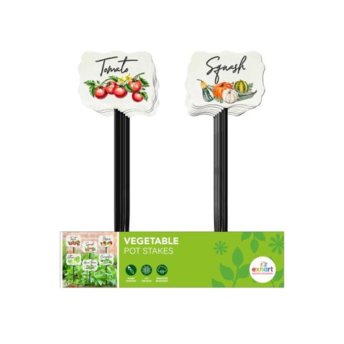 Exhart Assorted Metal 8 in. H Vegetable Pot Stake