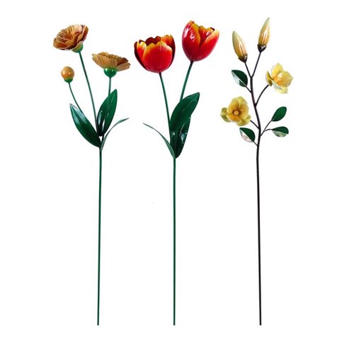 Alpine Assorted Metal 51 in. H X 8 in. L X 3 in. W Flower Outdoor Garden Stake