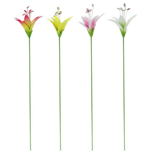 Alpine Assorted Metal 26 in. H Lily Flower Outdoor Garden Stake