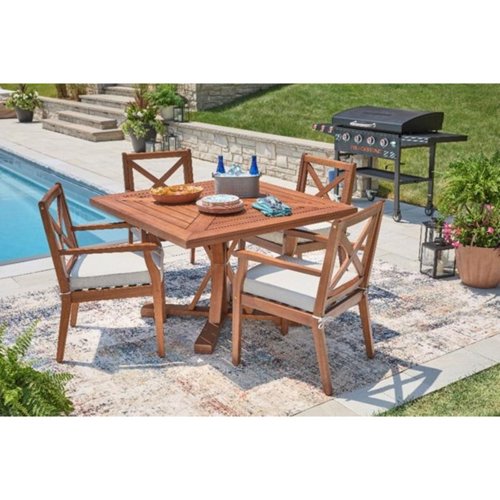 Living Accents Gatlin 5 pc Bronze Wood Farmhouse Dining Set