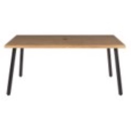 Living Accents Brown Rectangular Metal Dining Table
