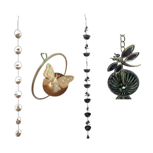 Alpine Assorted Metal 81 in. H Dragonfly or Butterfly Outdoor Decoration