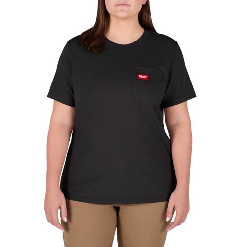 Milwaukee Gridiron L Short Sleeve Women's Round Neck Black Tee Shirt