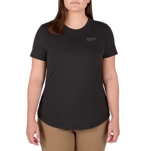 Milwaukee Freeflex XL Short Sleeve Women's Round Neck Black Tee Shirt
