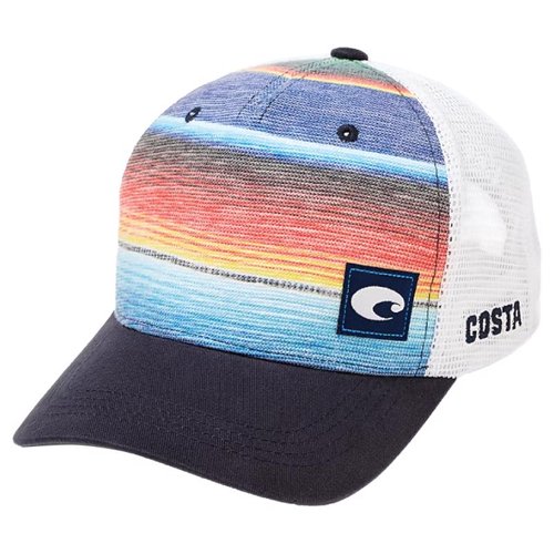 Costa Baja Stripe Trucker Hat Blue One Size Fits All
