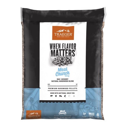 Traeger Meat Church Hardwood Pellets All Natural Hickory 20 lb