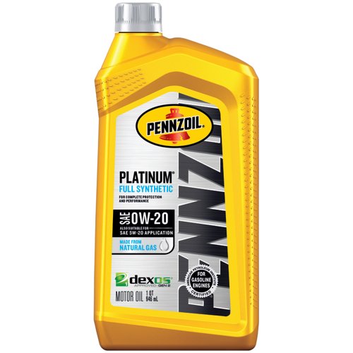 Pennzoil Platinum 0W-20 4-Cycle Synthetic Motor Oil 1 qt 1 pk
