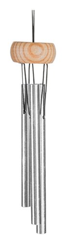 Woodstock Chimes Silver Aluminum/Wood 6 in. Piccolo Wind Chime