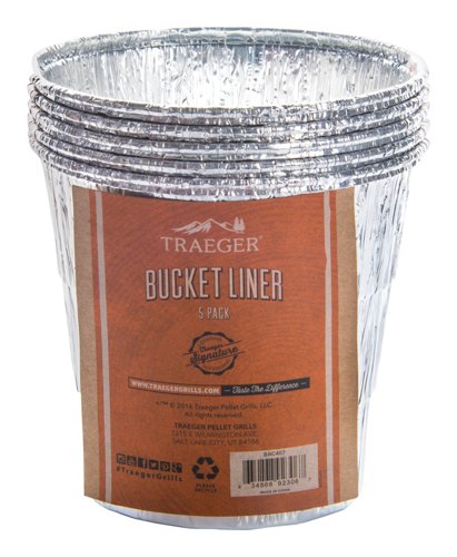 Traeger Aluminum Bucket Liner 4.33 in. L X 5 in. W For Traeger Tailgater, Bronson, Junior, Junior El