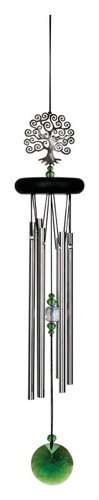 Woodstock Chimes Signature Collection Silver Aluminum 19 in. Tree of Life Wind Chime