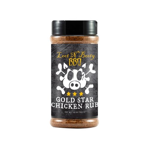 Loot N' Booty Gold Star Chicken BBQ Rub 13 oz