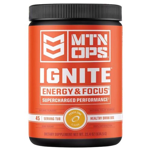MTN OPS Ignite Peach Zing Energy Drink Mix 22.4 oz