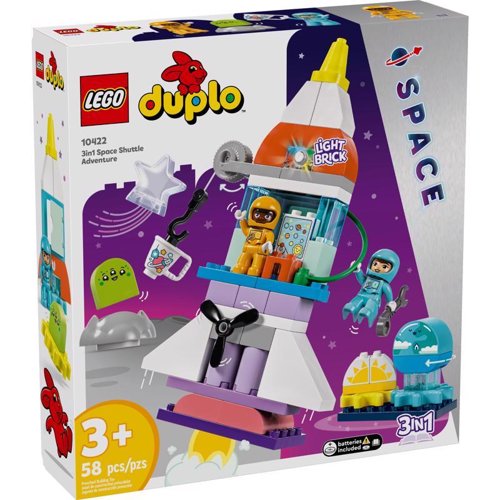 LEGO DUPLO 3in1 Space Shuttle Adventure Building Set Multicolor 58 pc