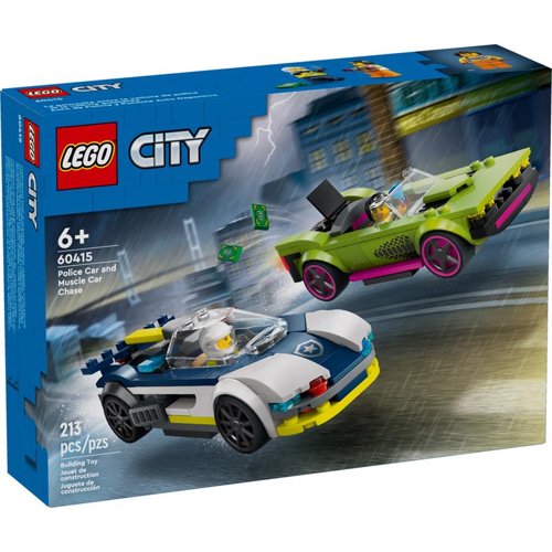LEGO City Police Car & Muscle Car Chase Building Set Multicolor 213 pc