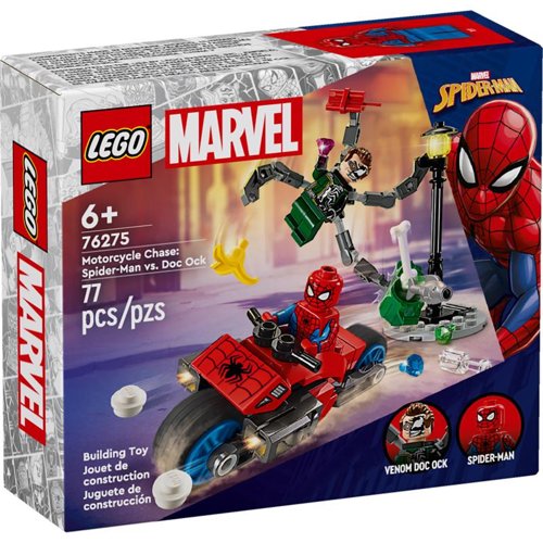 LEGO Super Heroes Marvel Motorcycle Chase: Spider Man vs. Doc Ock Building Set Multicolor 77 pc