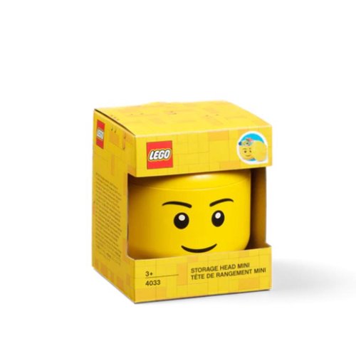 LEGO Licensed Mini Boy Storage Head Yellow 1 pc
