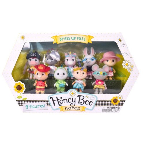 Honey Bee Acres Dress Up Pals Figure Set Multicolored 9 pc