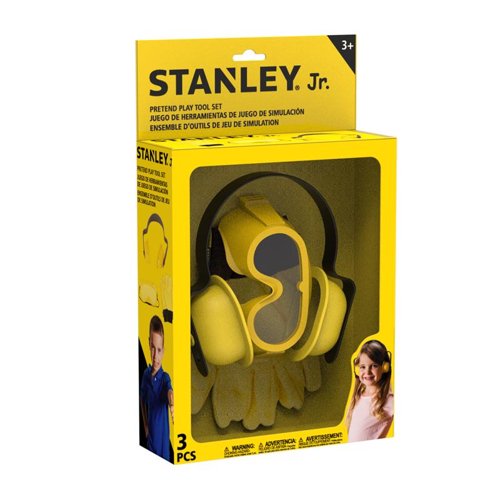 STANLEY Jr. Pretend Play Tool Set Black/Yellow 3 pc