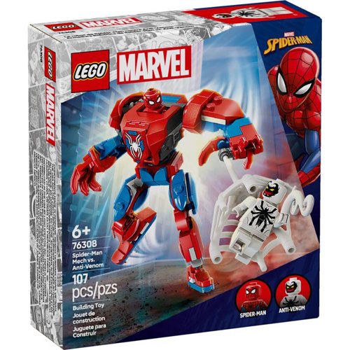 LEGO Super Heroes Spider-Man Mech vs. Anti-Venom Building Set Multi 107 pc