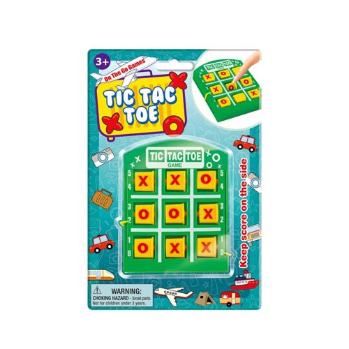 On the Go Games Tic Tac Toe Game Green
